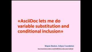 Lightning Talk: Writing documentation with Asciidoctor