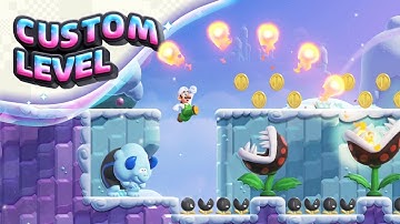 Super Mario Bros. Wonder Custom Level - "Snowcapped Stampede"