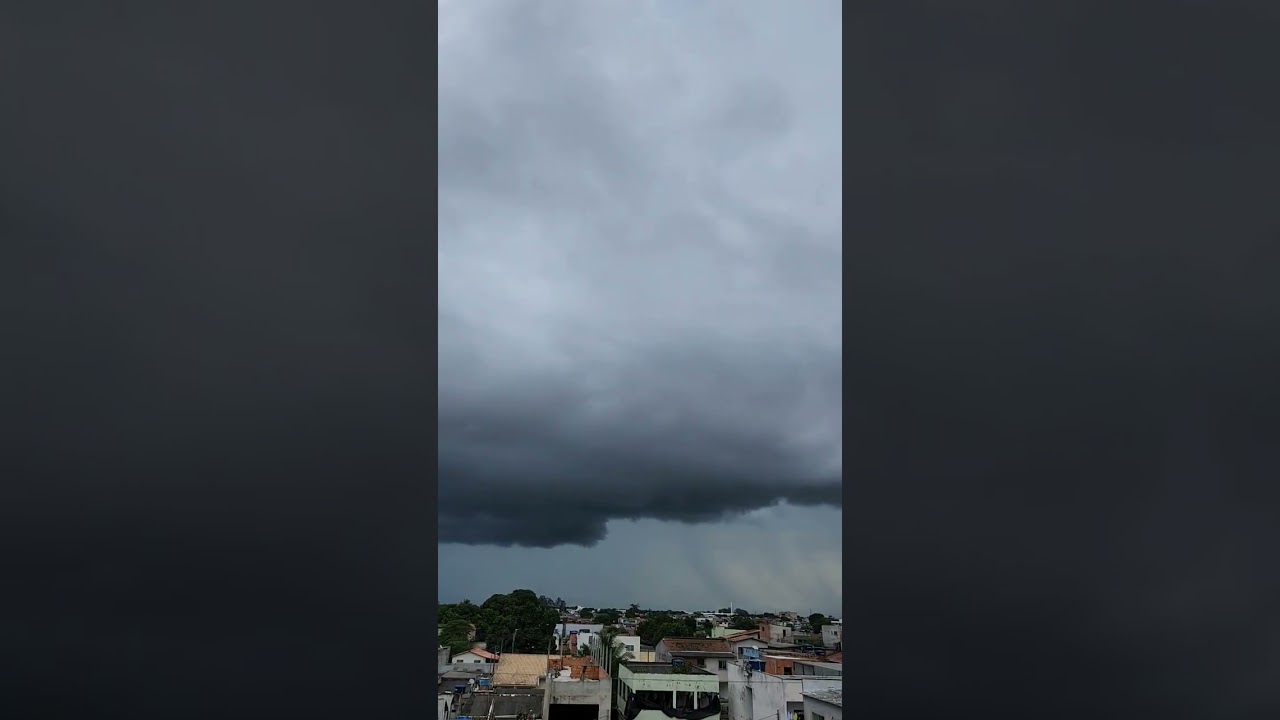 😱 Nuvem assustadora! Tempestade chegando! #shorts #previsãodotempo