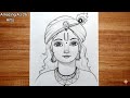 Bal Krishna Pencil Sketch Drawing Stepby Step | Easy Drawing for Beginners |Amazing AJ 26 Art's