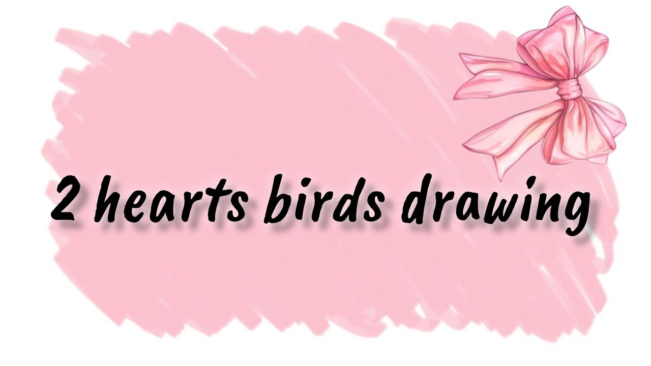 How to draw love birds from 2 hearts l pencil sketch easy drawing l 
