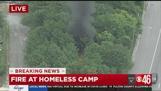 Fire at Atlanta homeless encampment