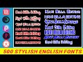 500 stylish english fonts collectionfree downloadkavi billa editing