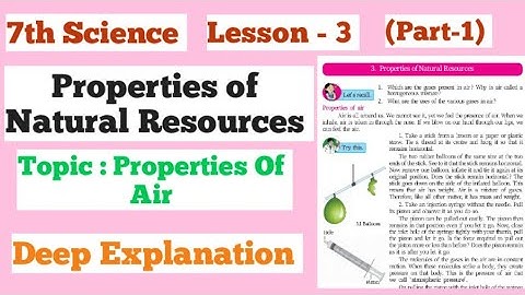 Class 7. SCIENCE. Lesson 3. Properties of Natural Resources (Part.1) Properties of Air.  MH Board