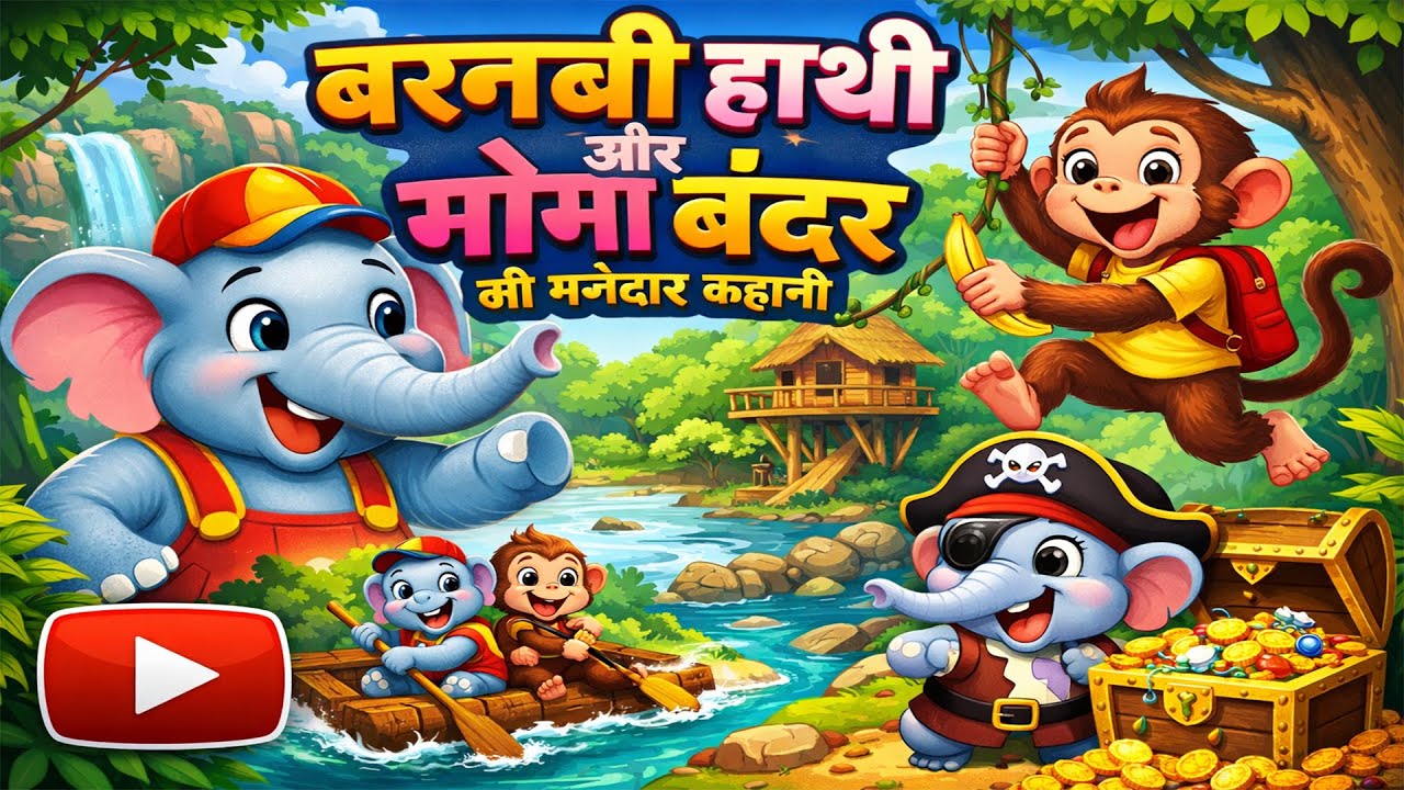 बरनबी हाथी और मोमो बंदर की  one  funny  Story  ||One Min Shorts ||