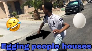 EGGING PEOPLE/HOUSES *VLOG*