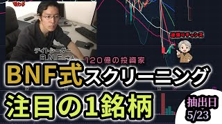 【BNFスクリーニング】BNFさんの銘柄選定手法で抽出した日本株を分析！＆紹介！抽出日5月23日