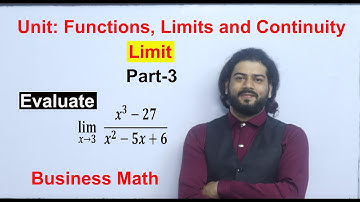 Limit Part 3 Class 12 Business Mathematics  NEB Function Limit and Continuity Exam Question Solution