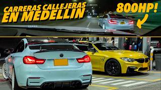 FUIMOS A LAS CARRERAS CALLEJERAS CON EL CLUB BMW MEDELLIN | PROBAMOS UN M4 DE 800HP