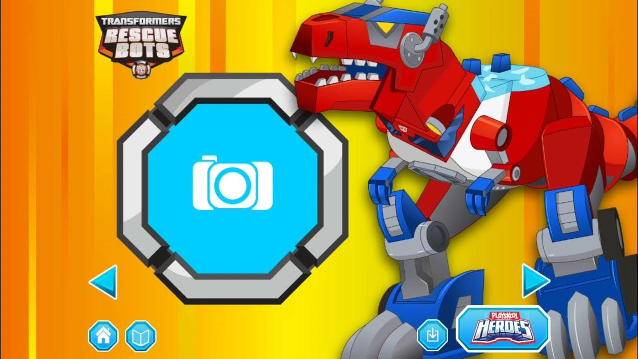 Transformers Rescue Bots Dino Island Heatwave, Chase, Blades & Boulder change into dinosaur