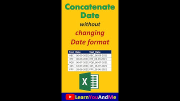 Concatenate Date in Excel | Concatenate without changing date format #shorts