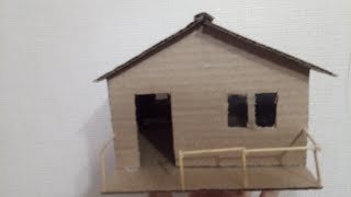 Как сделать дом из картона/  how to make a cardboard house