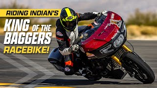 Riding Indian Motorcycle's King Of The Baggers Challenger Racebike! by American Rider 1,485 views 1 year ago 4 minutes, 25 seconds