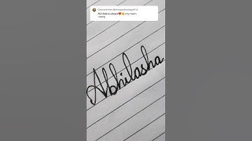 Abhilasha name in cursivewriting #shortsvideo#handwriting #learncursive #name #handwritingstyles