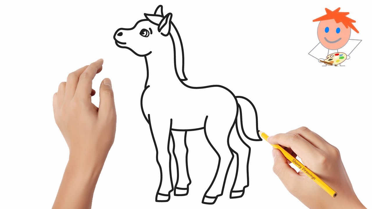 How to draw a foal Easy drawings YouTube