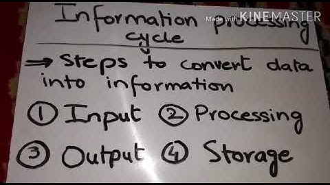INTRODUCTION TO COMPUTER || Information Processing Cycle