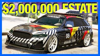 GTA 5 Online : $2,000,000 Estate Car Customization!! (GTA Online Ubermacht Rhinehart)