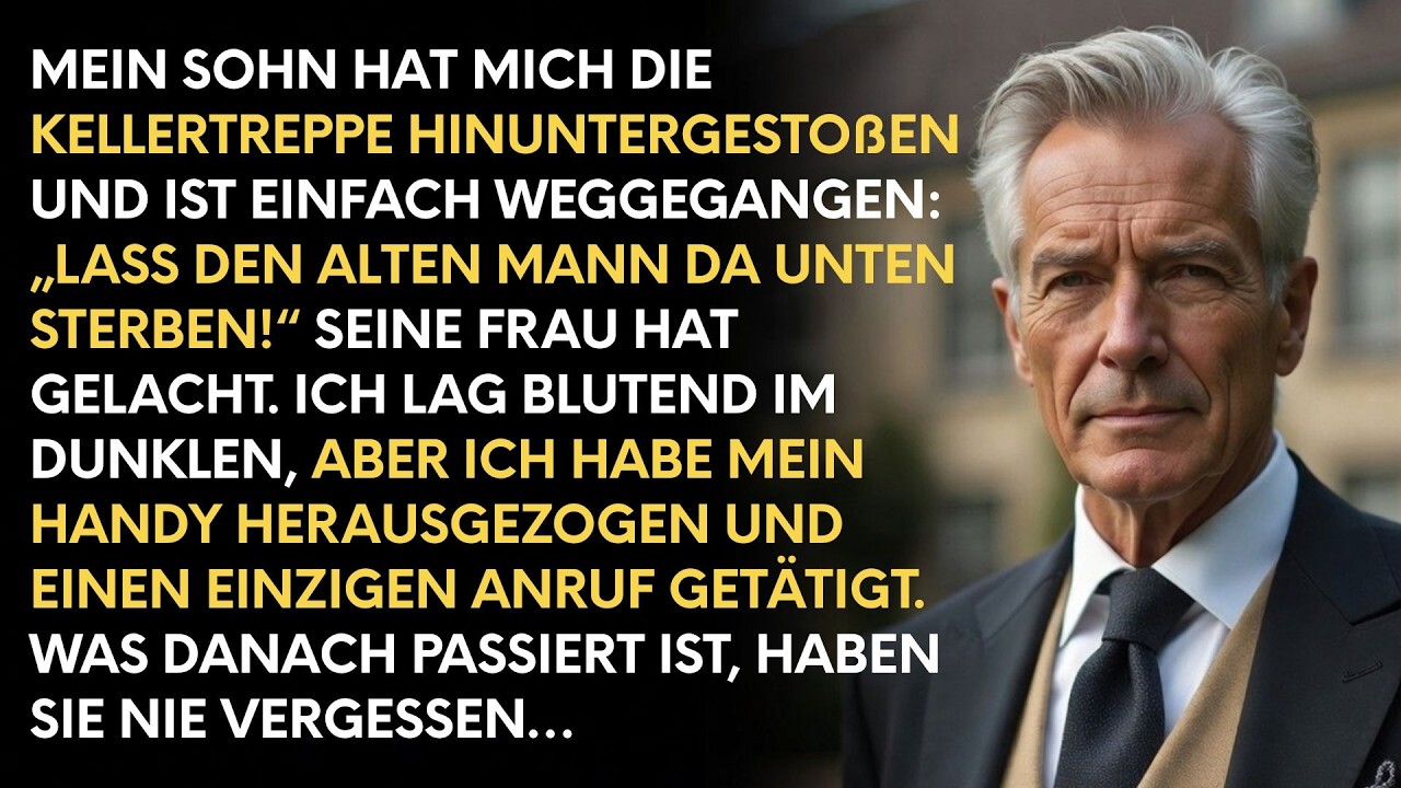 Mein Sohn stieß mich die Kellertreppe hinunter – Doch ein einziger Anruf änderte alles…