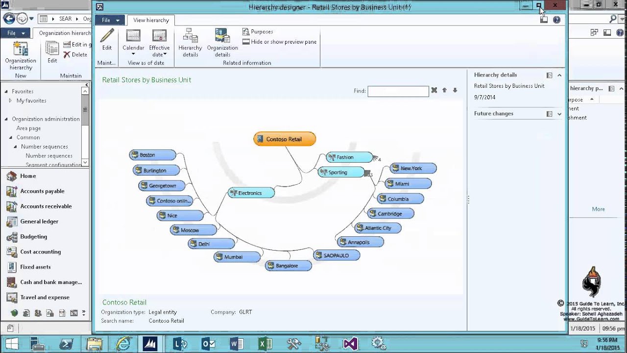 Create or modify an organization hierarchy in Microsoft Dynamics AX ...