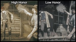 The Difference Between Arthur's High Honor Vs Low Honor Kill Cam - RDR2