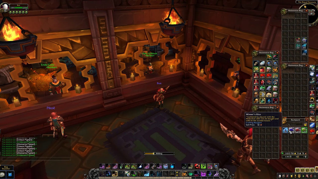 WoW BFA Inscription - Milling 200x Winter's Kiss