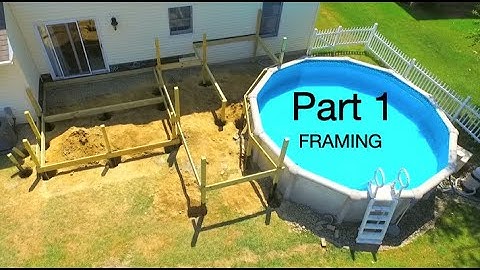 How To Build a 12x12 Two Level Pool Deck with Trex  part 1 framing