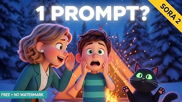 Fully Animated Kids’ Story from 1 Prompt — Sora 2 (Free, No Watermark)