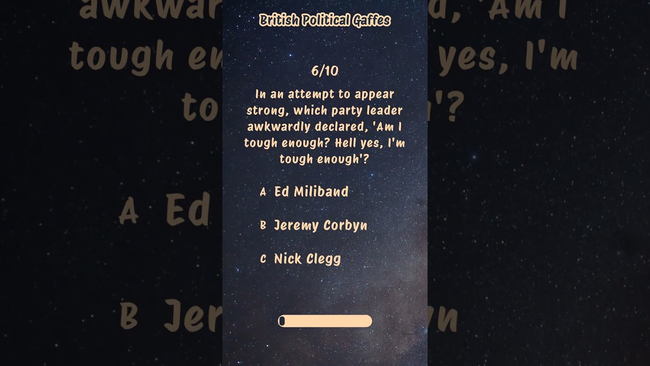 Who Said It Quiz UK Politics Edition 