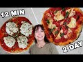 12 Min Vs. 2 Hour Vs. 2 Day Vegan Pizza