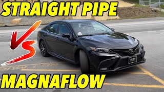 Toyota Camry SE 2.5L: Magnaflow Vs Straight Pipe!