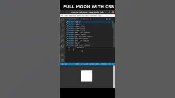 How To Create Full Moon With Pure CSS | #shorts