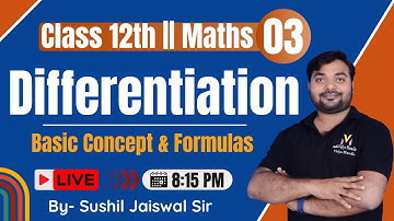 Differentiation lecture 3 logrithmic  | Class 11 | JEE | Class 11th maths || Sushil Jaiswal Sir