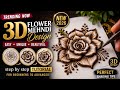 😊Trending 3D Rose Flower Mehndi Design 2026 🌹| Easy🌹Mehndi Tutorial for Beginners🥰 Eid mehndi design