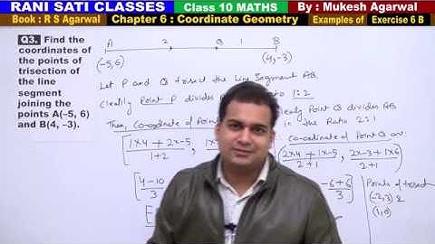 Class 10 Maths (Ex 6B Example 3) Coordinate Geometry (RS Agarwal 2019)