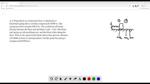 A 2.50-kg block on a horizontal floor is attached to a horizontal spring that is initially compress…