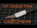 Diy xacto blade handle out of carbon fiber and aluminum on a lathe