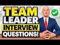 Team Leader Interview Preparation Quiz