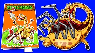 Making ZOOCHOSIS Monster Animals🦒🦛Game Book（+ Giraffe Pregnant Squishy）DIY 동물원 screenshot 2