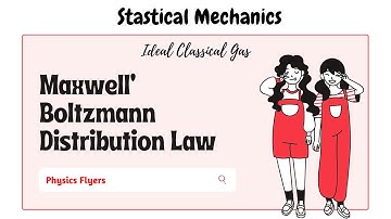 3 Maxwell’s Boltzmann Distribution Concept||Statistical  Mechanics ||  CSIRNET, MSc, BSc, IITJAM