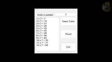 How to Create Multiplication Times Table in C#