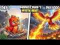 I Survived 1000 Days as Mystic Beasts in Minecraft