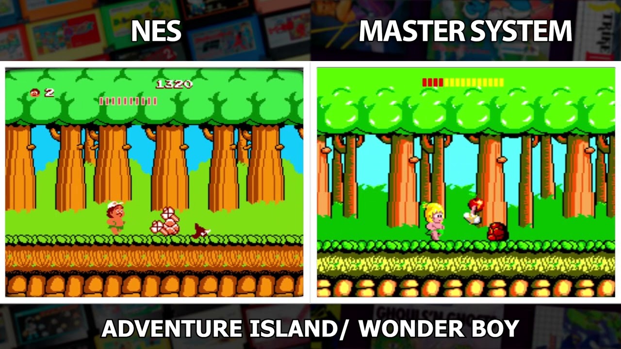 NES vs Master System | Adventure Island / Wonder Boy