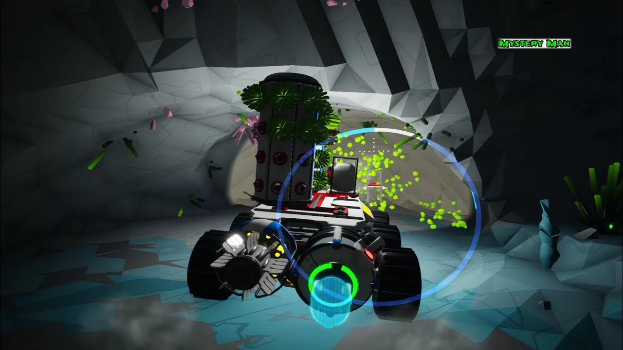 Astroneer Glacio Drilling and collecting Resources on Glacio Large Rover drill