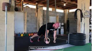 Ring Pushup // 3 Second Pause
