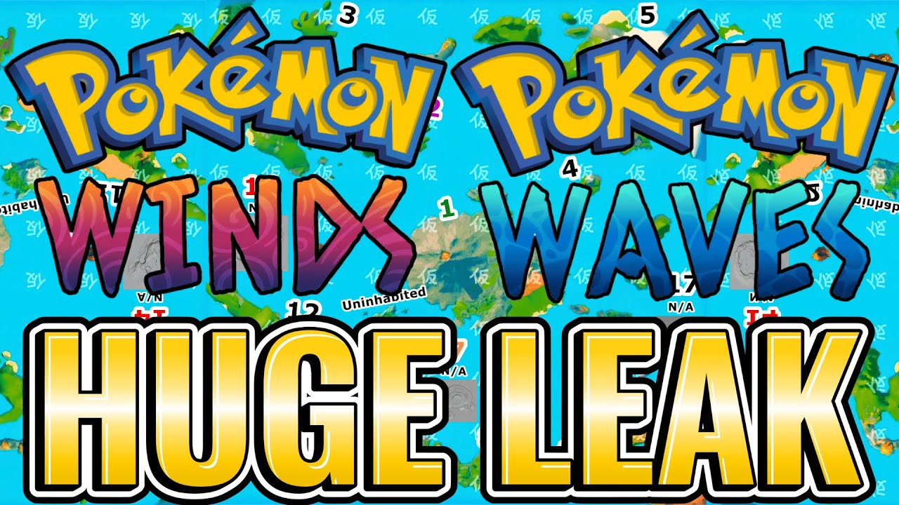 The FULL Pokemon Winds & Waves Gen 10 World Map Leak