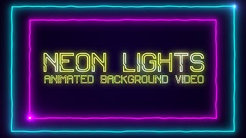 !! Neon lines light animated background video !! Royalty Free !!