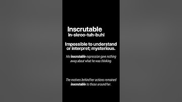 Word of the Day: INSCRUTABLE - Meaning & Examples 📚 #interesting #vocabulary #englishvocabulary