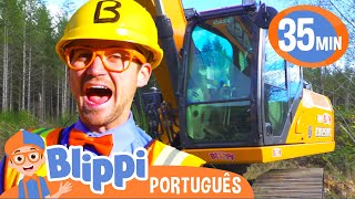 Blippi Visita uma Construção! | Blippi em Português | Vídeos Educativos para Crianças