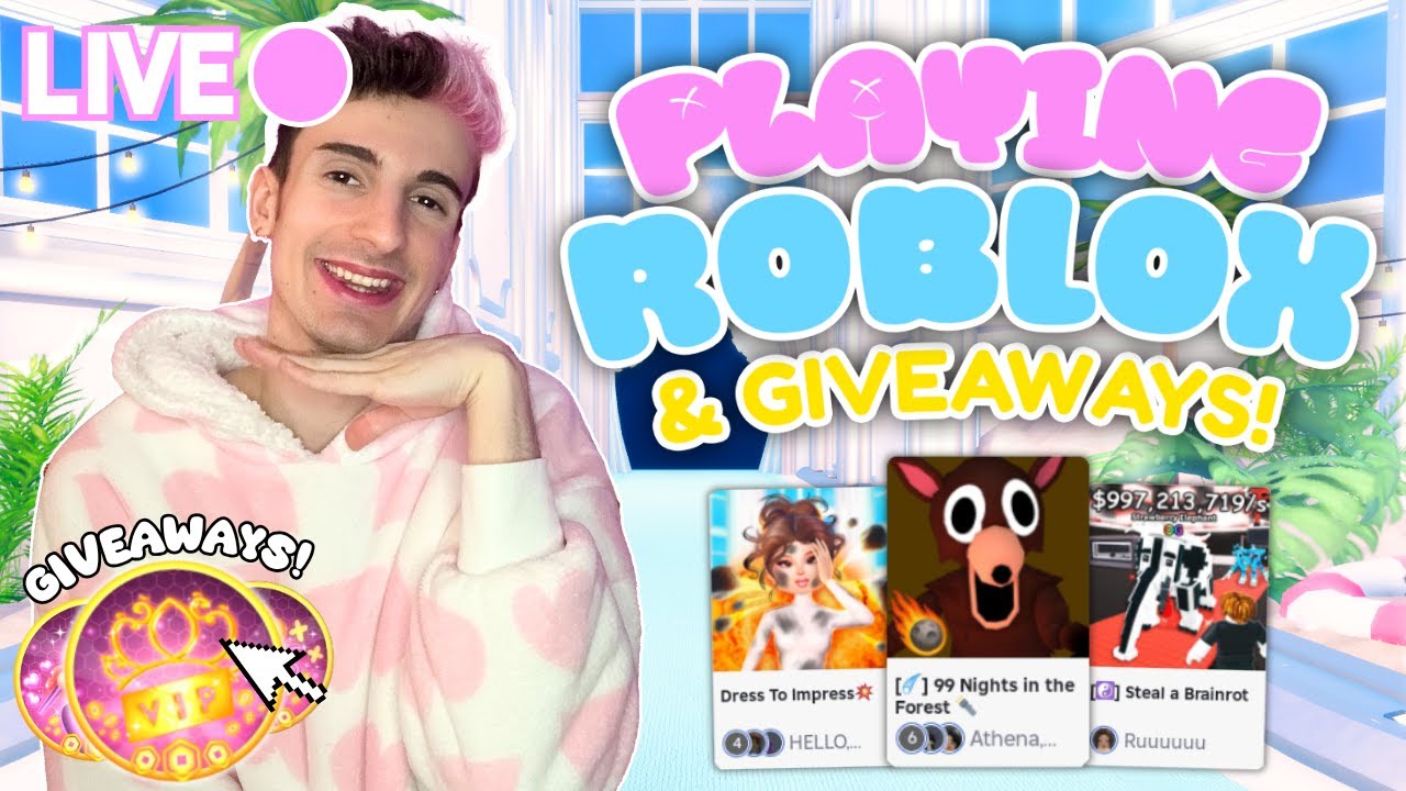 LIVE PLAY ROBLOX WITH ME WIN GIVEAWAYS COME JOIN YouTube