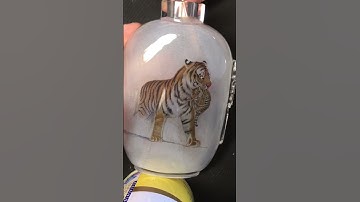 Chinese zodiac - tiger🐯#tiger #zodiac #innerpainting #insidepainting #handpainted #snuffbottle